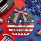4th of July Welcome Door Sign Set, 2PCS Patriotic Round Wood Hanging Signs for Front Door, Porch, Wall & Window Independence Day Decorations